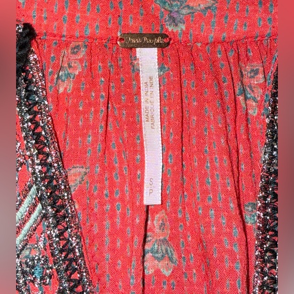 Free People”But I Like It”Boho Peasant Top,Size-Small(?Med,P2P approx-22”-23.5”) - Picture 8 of 11